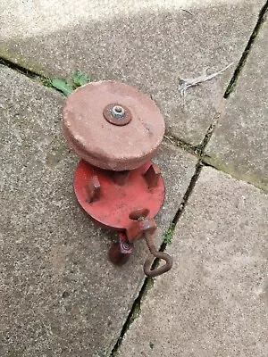 Vintage  Hand Cranked Grinding Wheel - Bench Grinder - Small • $8.48