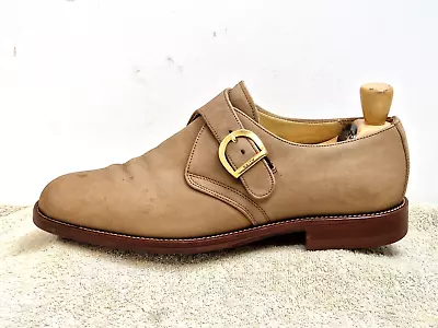 Bally Made In Italy Men Buckle Shoes Leather Light Brown UK 9 EU 43 • £23.97