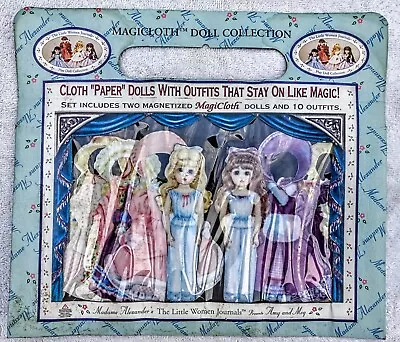 Little Women Journals Amy And Meg Magicloth Cloth Paper Dress Up Magnetic Dolls • $16.99