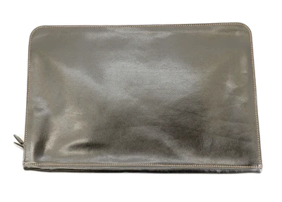 $156.76 • Buy Gold Pfeil Leather Clutch Bag File Second Briefcase Black Made In Germany