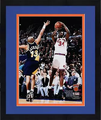 FRMD Charles Oakley New York Knicks Signed 8x10 Shooting Vs Indiana Pacers Photo • $129.99