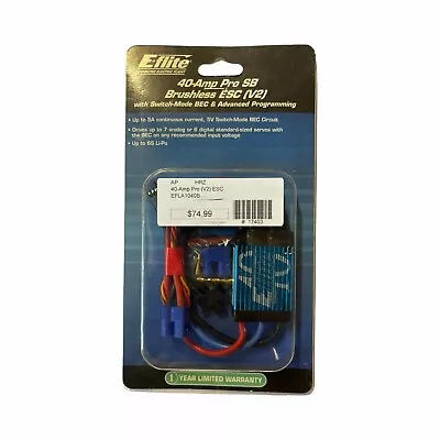 E-flite 40-Amp Pro SB Switch-Mode BEC Brushless ESC V2 EC3 EFLA1040B • $64.99