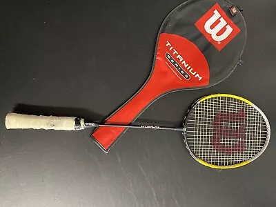 Used Wilson Titanium Series Smash Badminton Racquet With Cover • $40