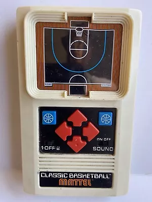 Mattel Classic Basketball Handheld Electronic Game 2003 -Works- Good • $9