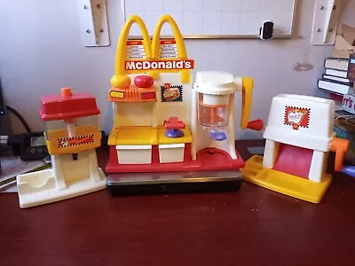 Vintage 90's Set Mcdonalds Maker Toys / Drink / Hamburger / Fry / Missing Pieces • $30