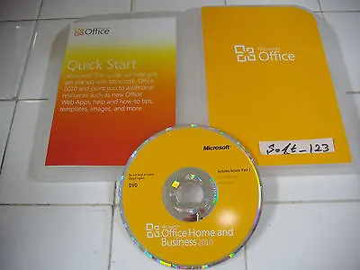 MS Microsoft Office 2010 Home And Business Licensed For 2 PCs Full Retail Box • $89.96