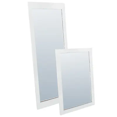 Wall Mounted White Mirror Full Length Bathroom Bedroom Dressing Room Living Hall • £19.99