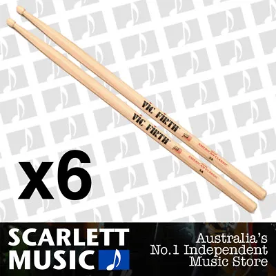$110.40 • Buy 6x Vic Firth American Classic 5A Wood Tip Drumsticks ( 5AW 5-A Drum Sticks )