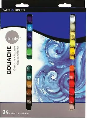 Daler Rowney Simply Gouache Paint Set - 24 X 12ml Tubes • £15.95