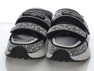 23-68 $149 Sz 8.5 M Women Karl Lagerfeld Devora Slip-On Embellished Slide Sneake • $29.99