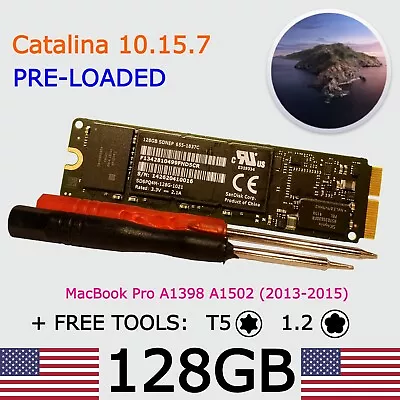 OEM 128GB SSD For 2013 2014 2015 MacBook Pro A1502 Air A1466 | Catalina Loaded • $28.99