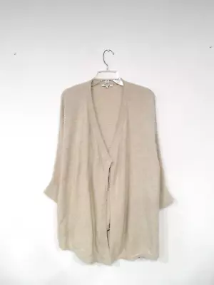 Madewell Women's Seabank Cardigan Sweater Size Large Oatmeal Drapey Open F3450 • $9.99