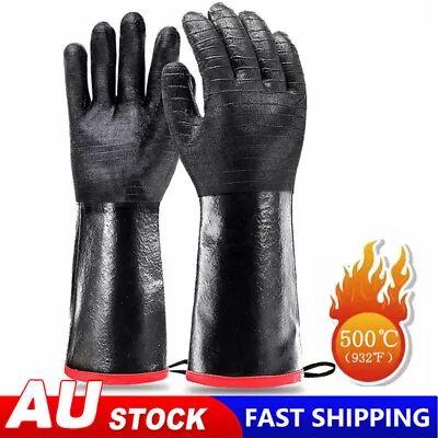 Waterproof Heat Resistant Gloves Oil Resistant Grill Gloves BBQ Gloves Cooking • $7.59