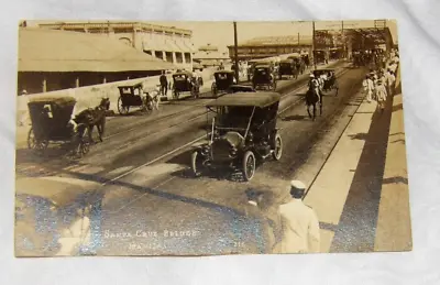 Santa Cruz Bridge Manila Philippines 1920 RPPC Destroyed World War II Postcard 2 • $29.99