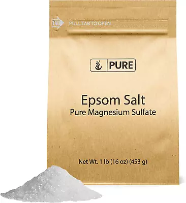 Pure Original Ingredients Epsom Salt (1 Lb) Pure Magnesium Sulfate Food Grade  • $12.79