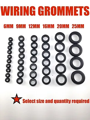 Wiring Grommets Rubber Grommets Open Grommet Cable Wiring Loom - All Sizes • £3.70