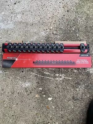 Snap-on Magnetic NEW RED 1/4  Drive 14 Post Lock-A-Socket Rail LAS14SR LAS14 • $38.99