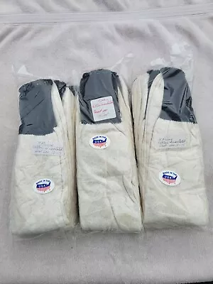 9 Pair Vtg Men's White/Black Thermal Cotton Tube Socks  NOS Sealed Sz 10-15 • $30