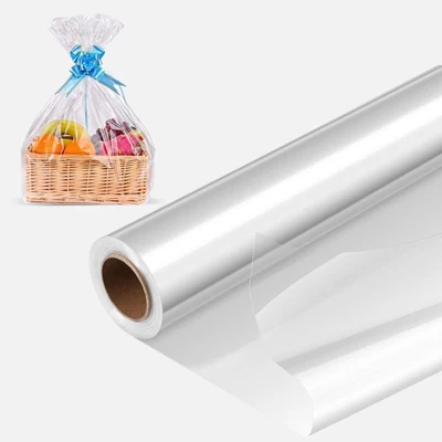 £3.75 • Buy Clear Cellophane Wrapping Gift Paper Wedding Birthday Party Hampers Wrap