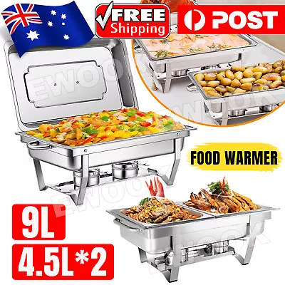 9L Insulated 304 Stainless Steel Food Warmer Bow Buffet Bain Marie Chafing Dish • $34.85