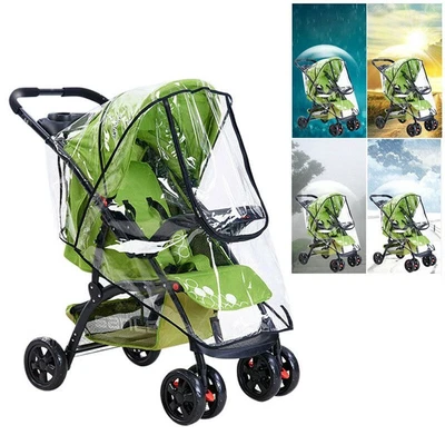 $20.25 • Buy Umbrella Universal Buggy Raincover Pushchair Wind Shield Stroller Rain Cover