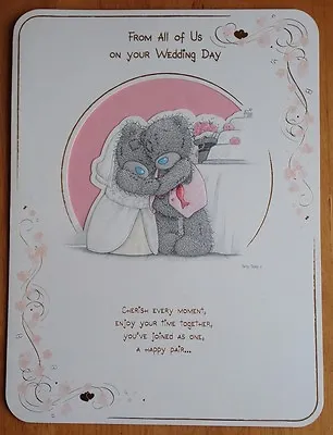 'From All Of Us On Your Wedding Day' Extra Large Card-Me To You Tatty Bear-12x9  • £3.50