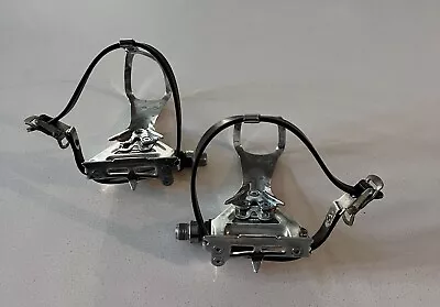 Vtg 1980s Shimano 600 Bike Pedals With Baskets Toe Clips • $45