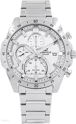 Casio Edifice Chronograph Stopwatch Silver Dial EFR-571MD-8A 100M Mens Watch • $179.29