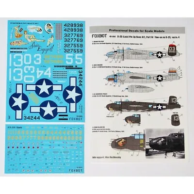 FOXBOT 48-044 Scale 1:48 Decals North American B-25G/H/J Mitchell (Late) Part IV • $24.30