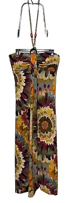 R&M Richards Dress Women’s Size XL Floral Strapless With Beaded Halter Necklace • $34.99