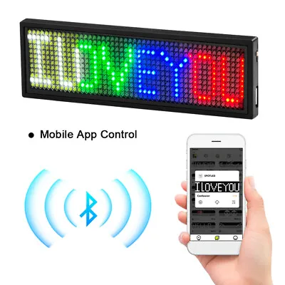 LED Display Moving-Scrolling Lighting Board Bluetooth Programmable Message Sign • $13.86