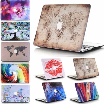 Marble Paint Map Lip Case Keyboard Cover For Macbook Pro Air 11  12  13  15  16  • £13.43