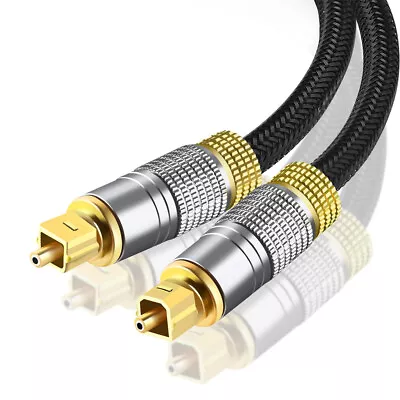 Ultra Premium Toslink Optical Fibre Cable Gold Plated Digital Audio Lead Cord • $19.08