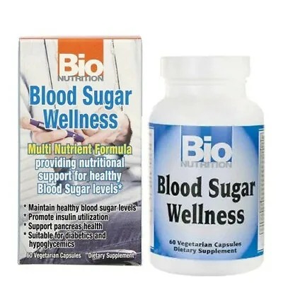 Bio Nutrition Blood Sugar Wellness -- 60 Vegetarian Capsules • $16.99