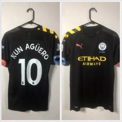 Kun Aguero #10 Manchester City 2019/20 Medium Away Shirt Exc Condition 755590-02 • $86.32