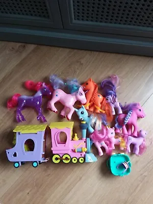 My Little Pony Express Train With 10 Ponies Of Various Sizes. • £12