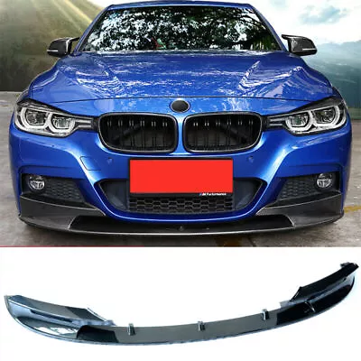 For 2012-2018 BMW 3 Series F30 Front Bumper Lip Spoiler M Sport Carbon Style • $137.99