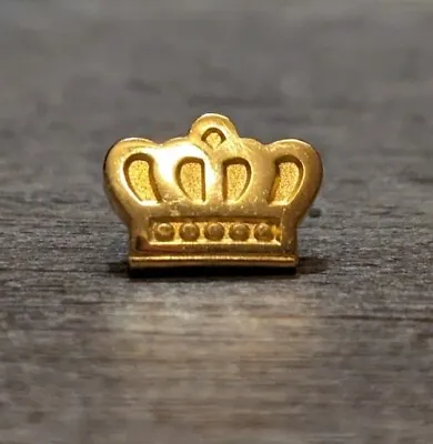 Gold-Tone Royal Crown Insignia Small Miniature Clutch-Back Lapel Pin • $10.75