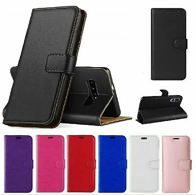 Case For Samsung Galaxy S10 S20 S9 S8 Plus S7 Leather Magnetic Wallet Flip Cover • £3.50