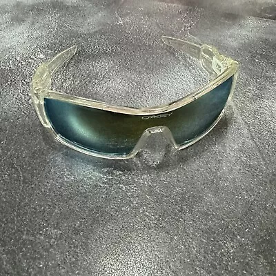 Oakley Oil Rig Sunglasses Polished Clear Frames Chrome Lens Chrome O Icons • $95