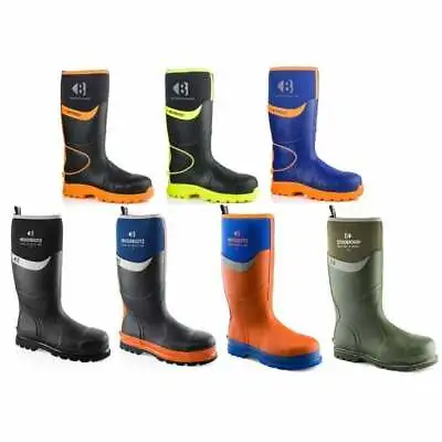 Buckbootz Buckler Safety Welly Boots Hi Viz WaterProof Wellies BBZ6000 BBZ8000 • £83.95