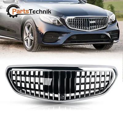 For 13-16 Mercedes W212 E-CLASS Front Bumper Grille MAYBACH Style W/ CAMERA HOLE • $125.99