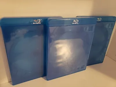 Bluray Replacement Case 16mm 3 Disc Triple Logo Blu Ray Movie Storage 5/8  • $14