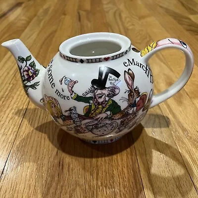 Alice In Wonderland Mad Hatter's Tea Party Tea Pot 2004 Cardew Design Large • $75