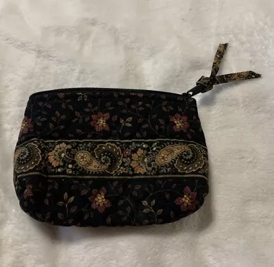 Vera Bradley Small Cosmetic Bag Black Walnut Pattern PB72 • $10.50