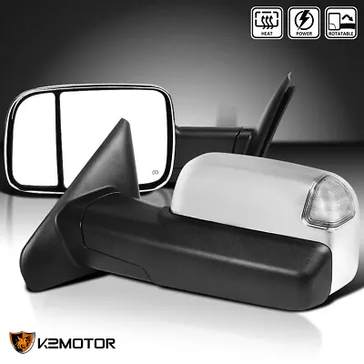 Chrome Power Heated Towing Mirrors+LED Signal For 2002-2008 Dodge Ram 1500 2500 • $139.38