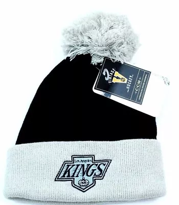 $16.99 • Buy Los Angeles Kings CCM Vintage Hockey Team Logo Pom Pom Knit Hat Beanie 