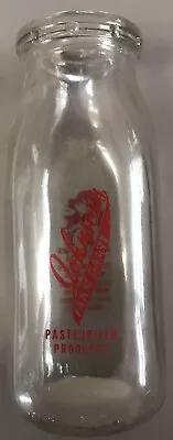 Old/Vintage  Bobby Shaftoe  Johnson's Dairy Farm 1/2 Half Pint Milk Bottle L#F50 • $9.99