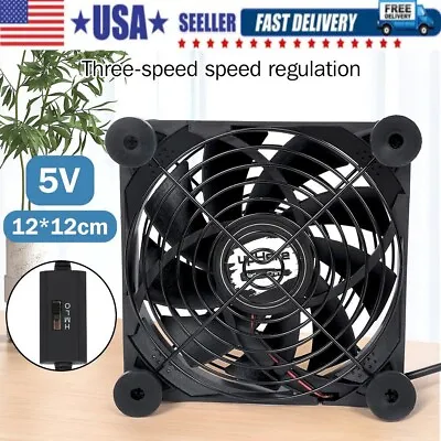 120mm Mini USB Cooling Fan Silent Air Cooler For PC Computer Desktop Portable • $12.32