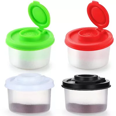 4 Pcs Salt And Pepper Shakers Set Mini Plastic Pepper Shaker With Lid Damp • $13.66